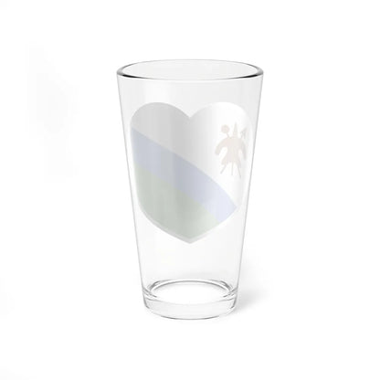 Heart Flag of Lesotho 1987-2006 - Pint Glass 16oz-Go Mug Yourself