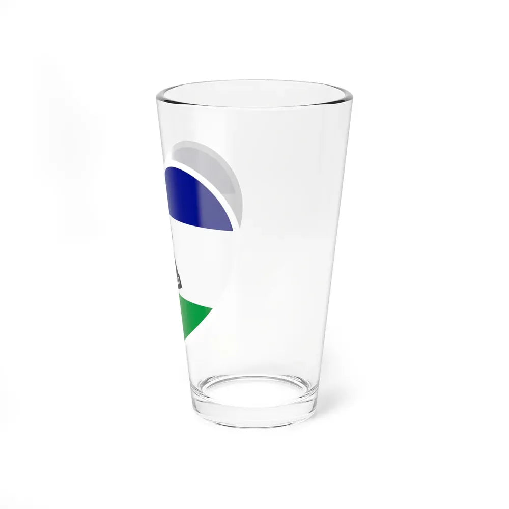 Heart Flag of Lesotho - Pint Glass 16oz - Go Mug Yourself