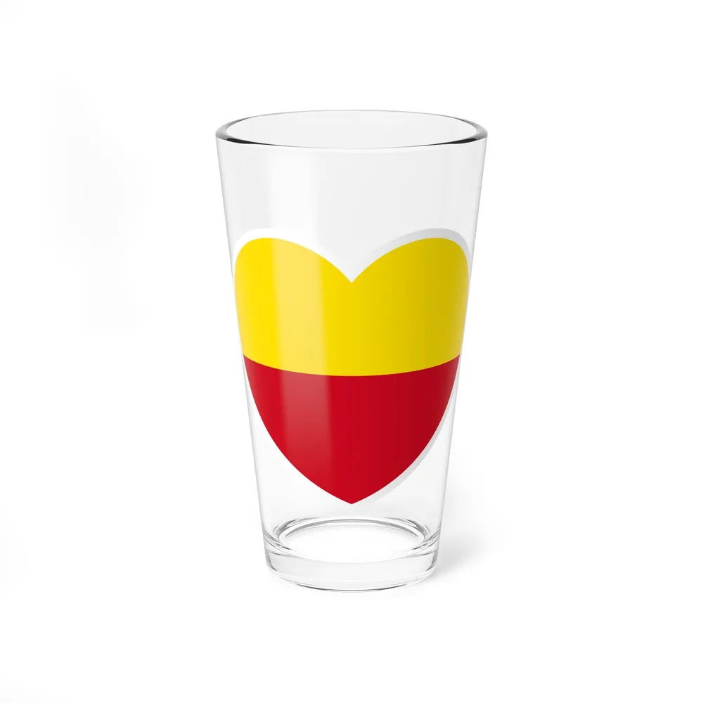 Heart Flag of Liechtenstein 1719-1852 - Pint Glass 16oz-16oz-Go Mug Yourself