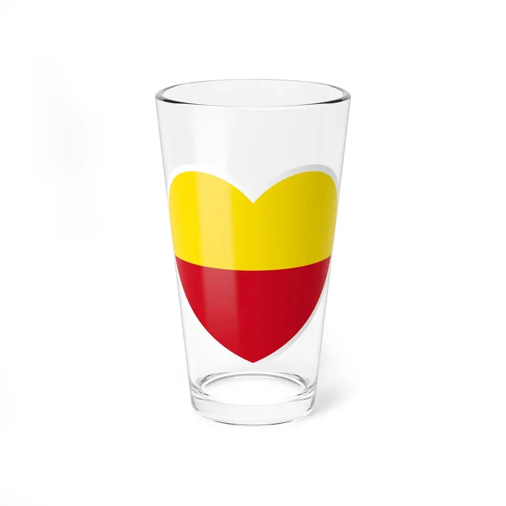 Heart Flag of Liechtenstein 1719-1852 - Pint Glass 16oz 16oz - Go Mug Yourself