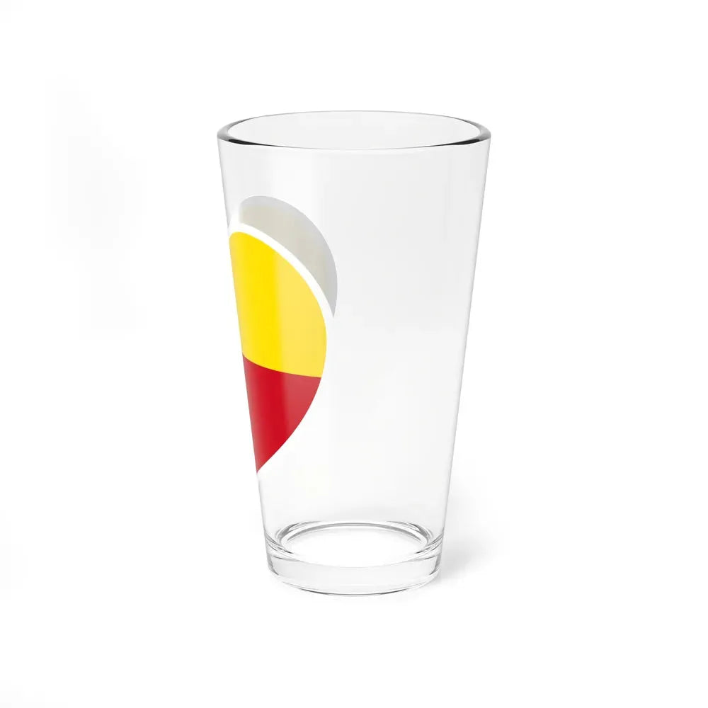 Heart Flag of Liechtenstein 1719-1852 - Pint Glass 16oz - Go Mug Yourself
