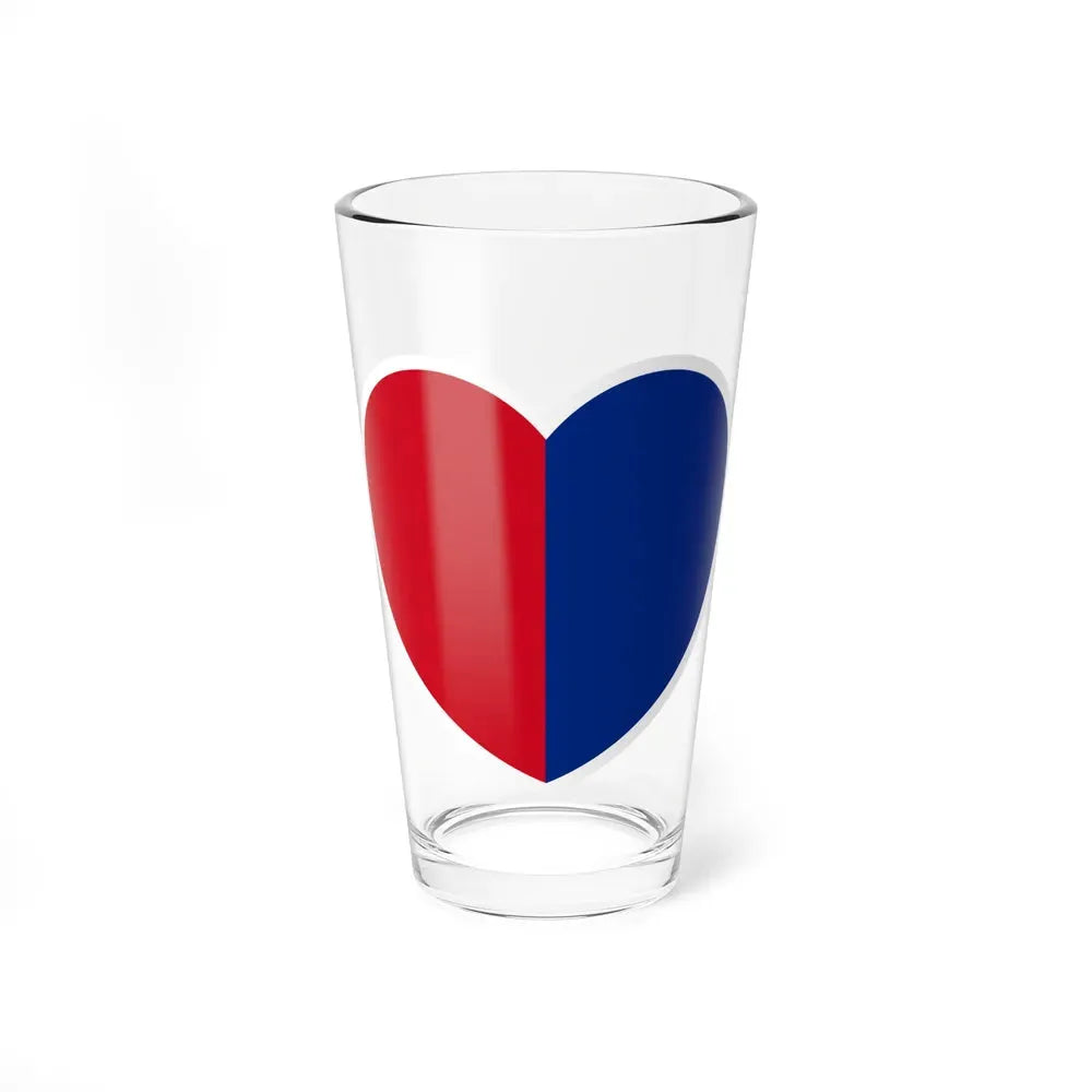 Heart Flag of Liechtenstein 1852-1921 - Pint Glass 16oz 16oz - Go Mug Yourself