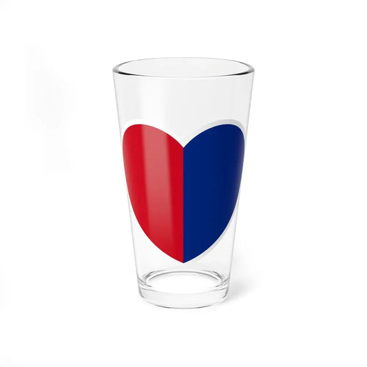 Heart Flag of Liechtenstein 1852-1921 - Pint Glass 16oz 16oz - Go Mug Yourself