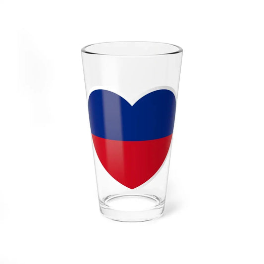 Heart Flag of Liechtenstein 1921-1937 - Pint Glass 16oz 16oz - Go Mug Yourself