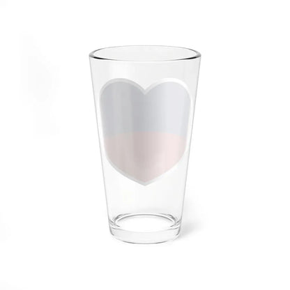 Heart Flag of Liechtenstein 1921-1937 - Pint Glass 16oz - Go Mug Yourself