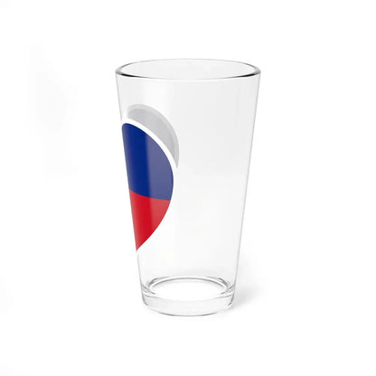 Heart Flag of Liechtenstein 1921-1937 - Pint Glass 16oz - Go Mug Yourself