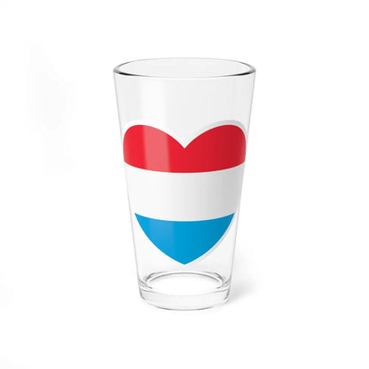 Heart Flag of Luxembourg - Pint Glass 16oz-16oz-Go Mug Yourself