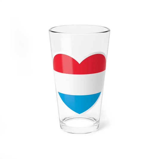 Heart Flag of Luxembourg - Pint Glass 16oz-16oz-Go Mug Yourself