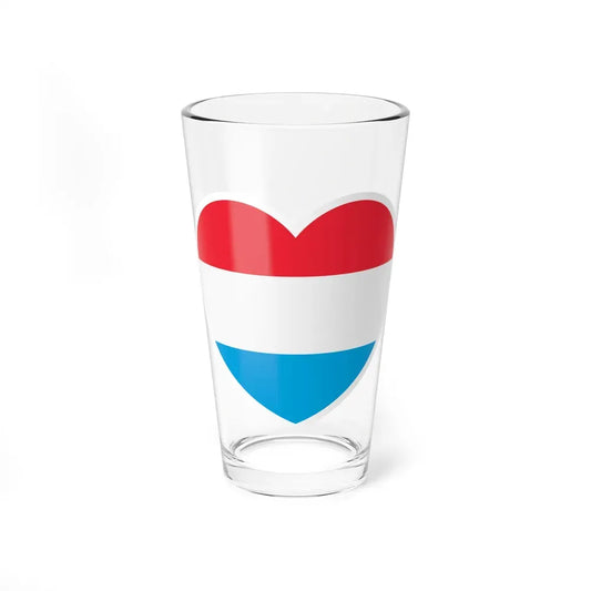 Heart Flag of Luxembourg - Pint Glass 16oz 16oz - Go Mug Yourself