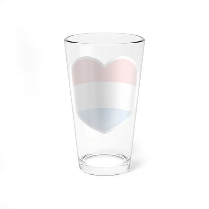 Heart Flag of Luxembourg - Pint Glass 16oz-Go Mug Yourself