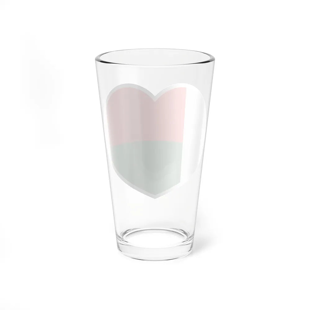 Heart Flag of Madagascar - Pint Glass 16oz-Go Mug Yourself