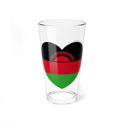 Heart Flag of Malawi - Pint Glass 16oz-16oz-Go Mug Yourself