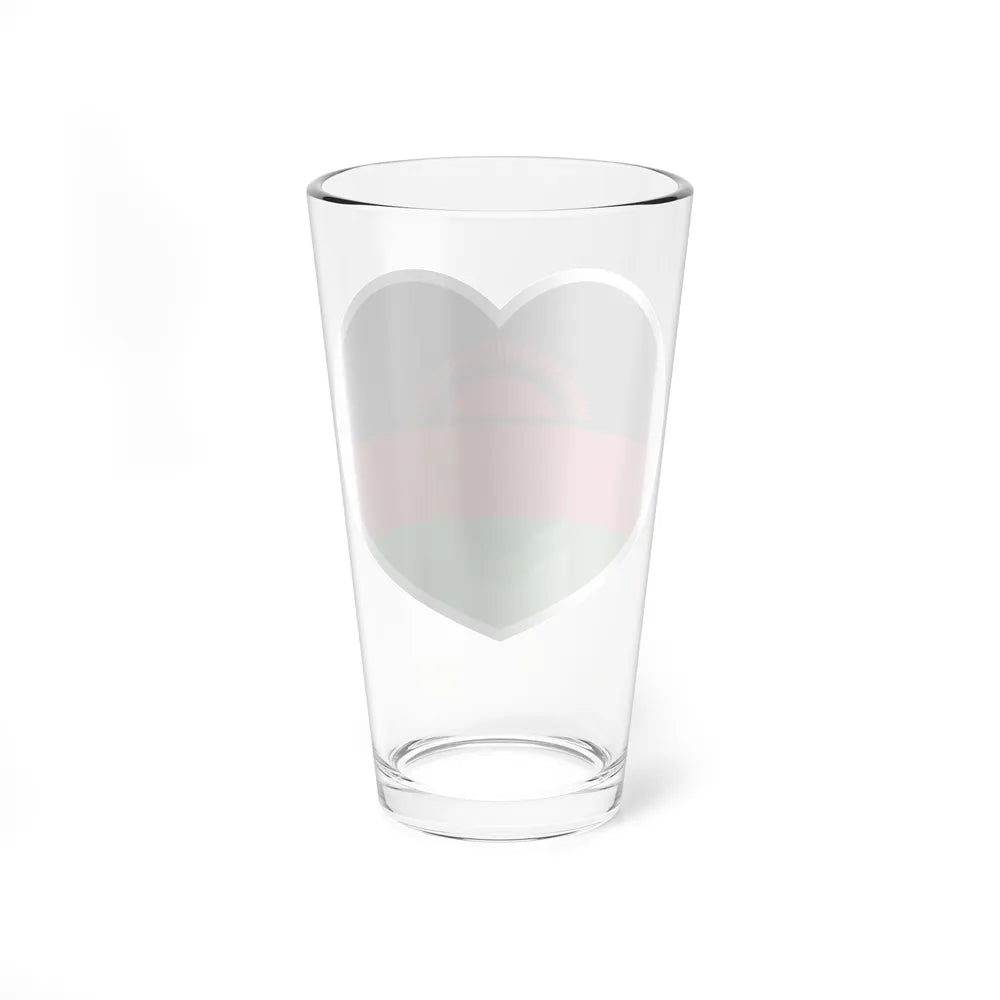 Heart Flag of Malawi - Pint Glass 16oz-Go Mug Yourself