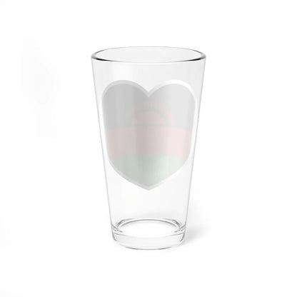 Heart Flag of Malawi - Pint Glass 16oz-Go Mug Yourself