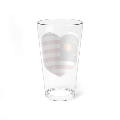 Heart Flag of Malaya - Pint Glass 16oz-Go Mug Yourself