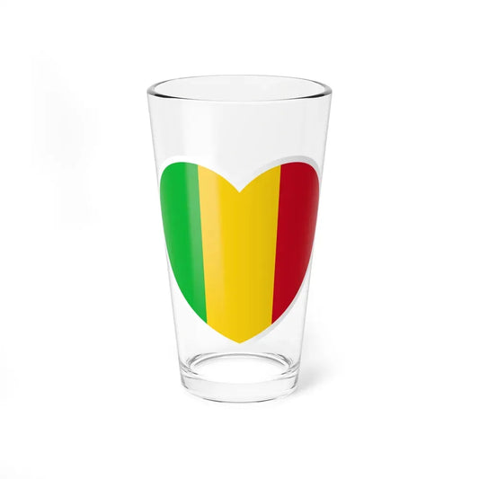 Heart Flag of Mali - Pint Glass 16oz 16oz - Go Mug Yourself