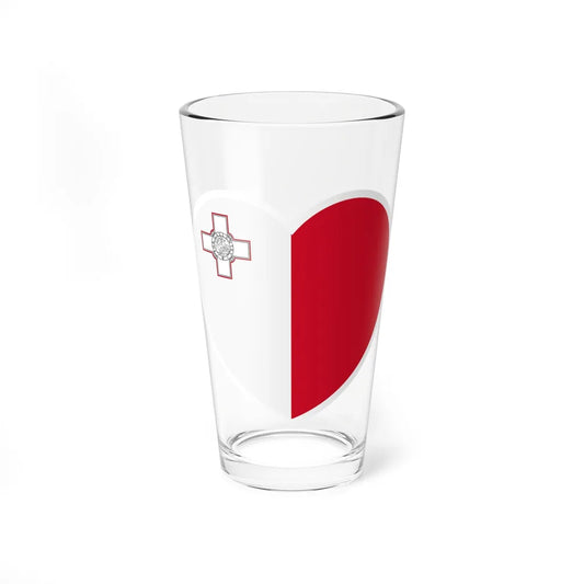 Heart Flag of Malta - Pint Glass 16oz-16oz-Go Mug Yourself