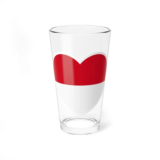 Heart Flag of Monaco - Pint Glass 16oz 16oz - Go Mug Yourself
