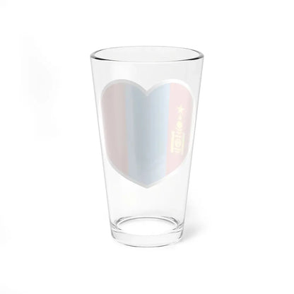 Heart Flag of Mongolia 1945-1992 - Pint Glass 16oz - Go Mug Yourself