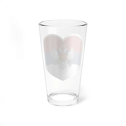 Heart Flag of Montenegro 1905-1918 - Pint Glass 16oz - Go Mug Yourself