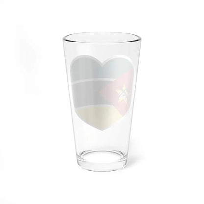 Heart Flag of Mozambique - Pint Glass 16oz - Go Mug Yourself
