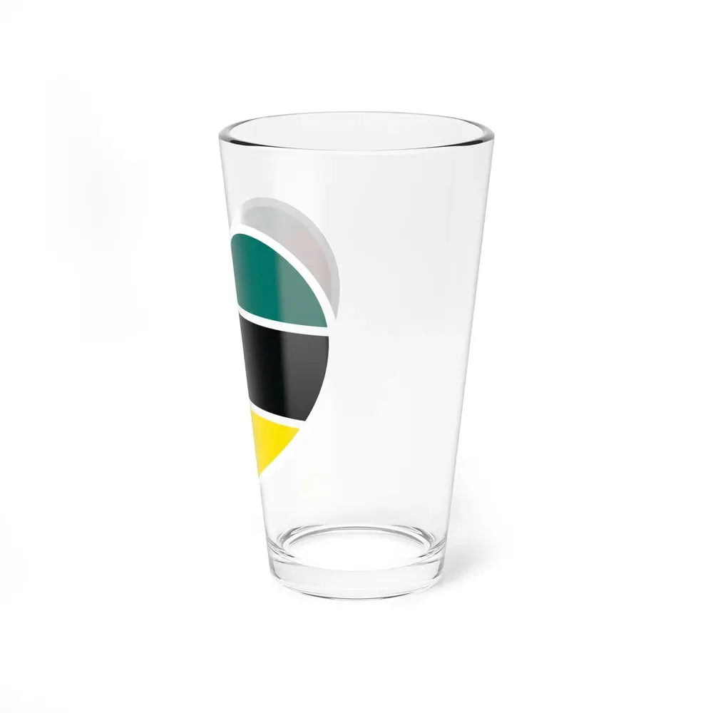 Heart Flag of Mozambique - Pint Glass 16oz - Go Mug Yourself