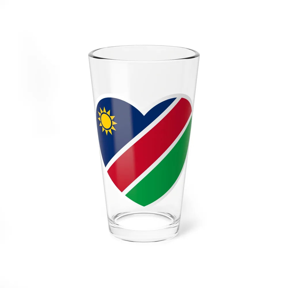 Heart Flag of Namibia - Pint Glass 16oz-16oz-Go Mug Yourself