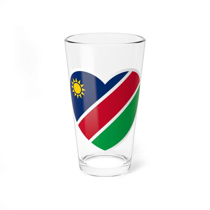 Heart Flag of Namibia - Pint Glass 16oz-16oz-Go Mug Yourself