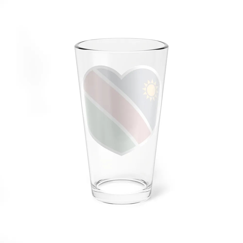 Heart Flag of Namibia - Pint Glass 16oz-Go Mug Yourself