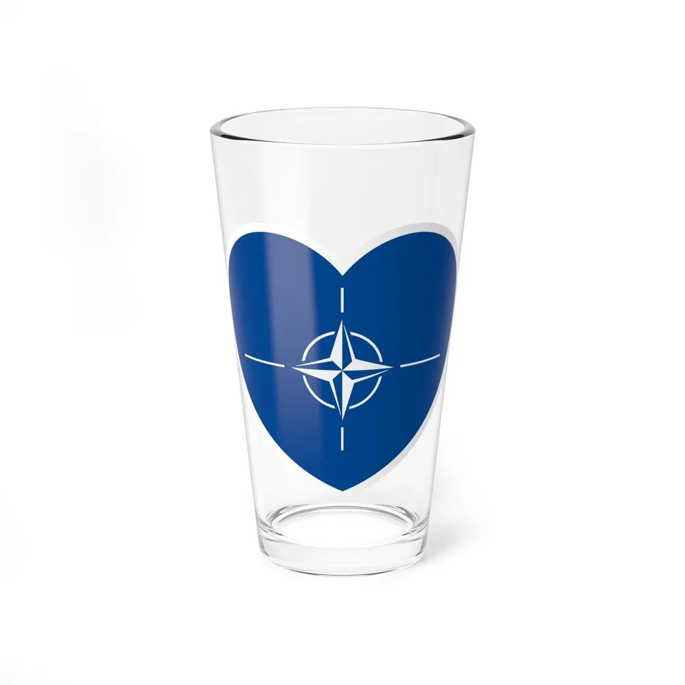 Heart Flag of NATO - Pint Glass 16oz-16oz-Go Mug Yourself