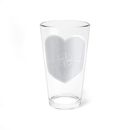 Heart Flag of NATO - Pint Glass 16oz-Go Mug Yourself