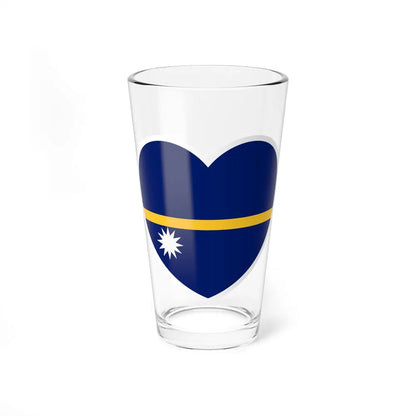 Heart Flag of Nauru - Pint Glass 16oz-16oz-Go Mug Yourself