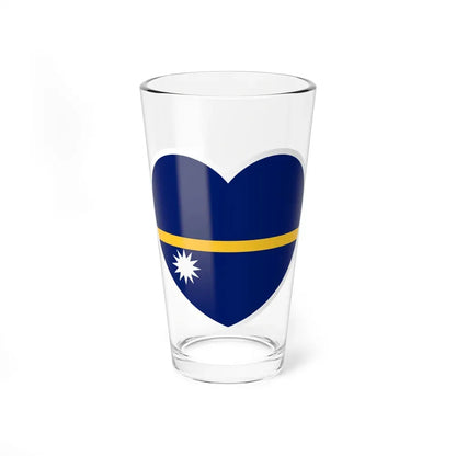 Heart Flag of Nauru - Pint Glass 16oz 16oz - Go Mug Yourself