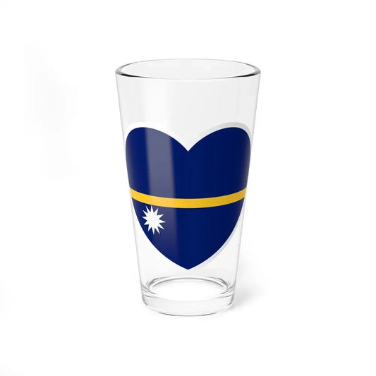 Heart Flag of Nauru - Pint Glass 16oz 16oz - Go Mug Yourself