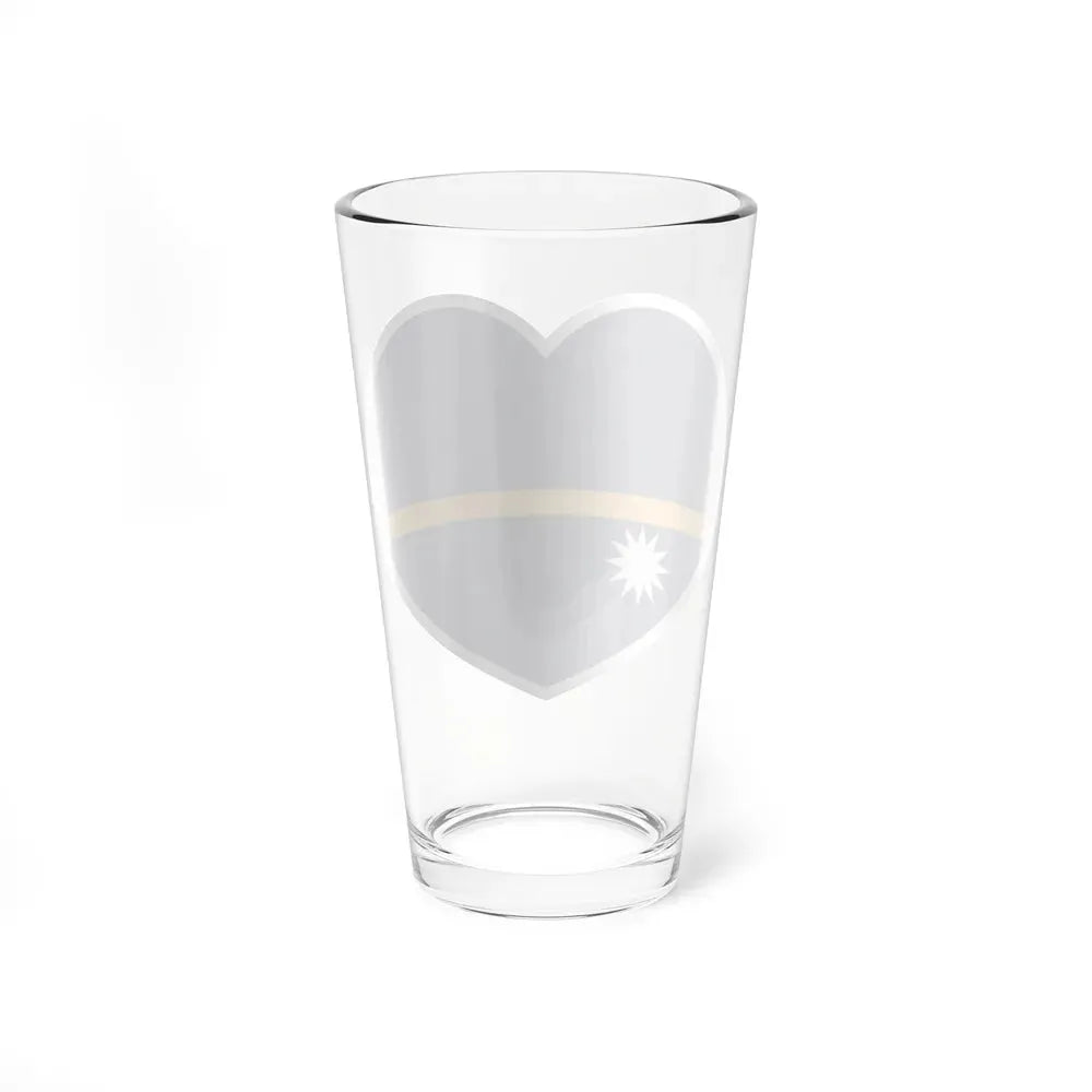 Heart Flag of Nauru - Pint Glass 16oz - Go Mug Yourself