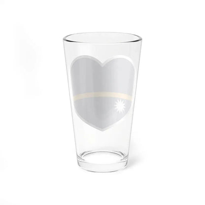 Heart Flag of Nauru - Pint Glass 16oz - Go Mug Yourself