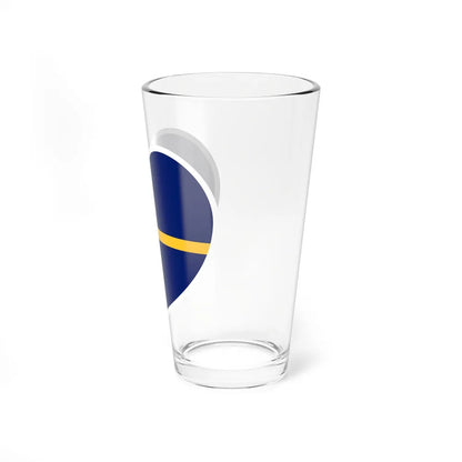 Heart Flag of Nauru - Pint Glass 16oz-Go Mug Yourself