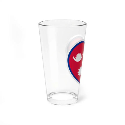 Heart Flag of Nepal - Pint Glass 16oz - Go Mug Yourself