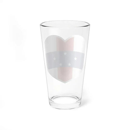 Heart Flag of Netherlands Antilles 1986-2010 - Pint Glass 16oz - Go Mug Yourself