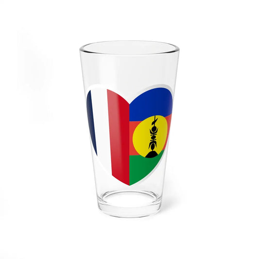 Heart Flag of New Caledonia - Pint Glass 16oz-16oz-Go Mug Yourself