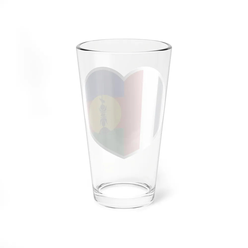 Heart Flag of New Caledonia - Pint Glass 16oz-Go Mug Yourself