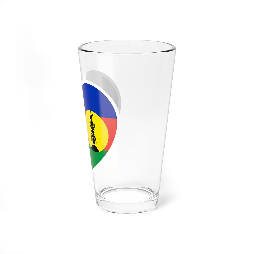 Heart Flag of New Caledonia - Pint Glass 16oz-Go Mug Yourself