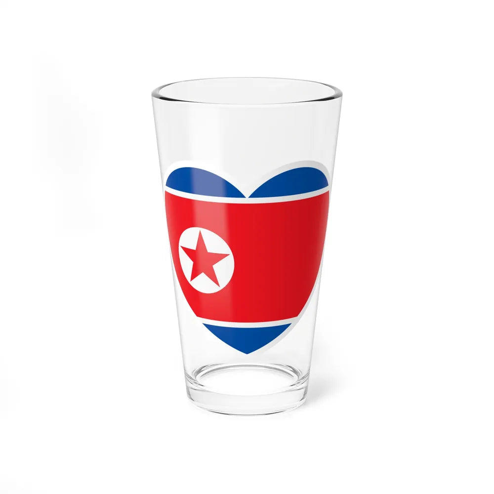 Heart Flag of North Korea 1948-1992 - Pint Glass 16oz-16oz-Go Mug Yourself