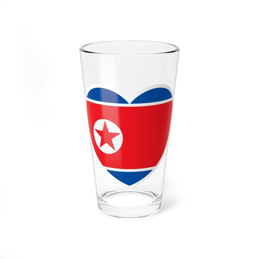 Heart Flag of North Korea 1948-1992 - Pint Glass 16oz-16oz-Go Mug Yourself