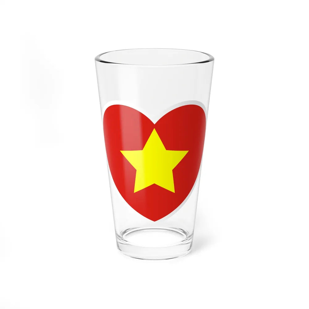 Heart Flag of North Vietnam 1945-1955 - Pint Glass 16oz-16oz-Go Mug Yourself