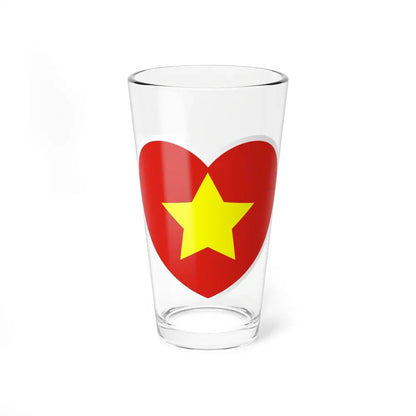 Heart Flag of North Vietnam 1945-1955 - Pint Glass 16oz 16oz - Go Mug Yourself