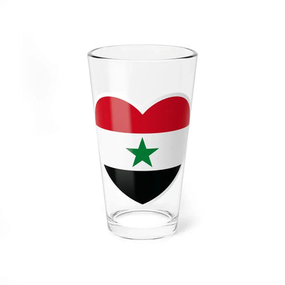 Heart Flag of North Yemen - Pint Glass 16oz 16oz - Go Mug Yourself