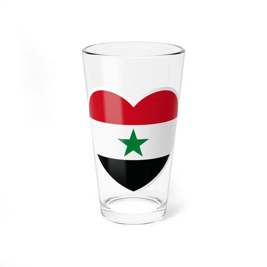 Heart Flag of North Yemen - Pint Glass 16oz 16oz - Go Mug Yourself