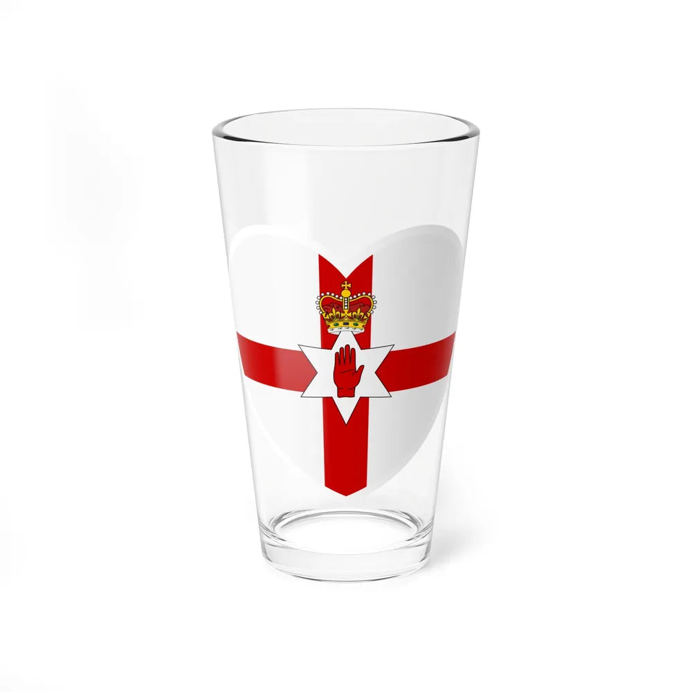 Heart Flag of Northern Ireland - Pint Glass 16oz-16oz-Go Mug Yourself