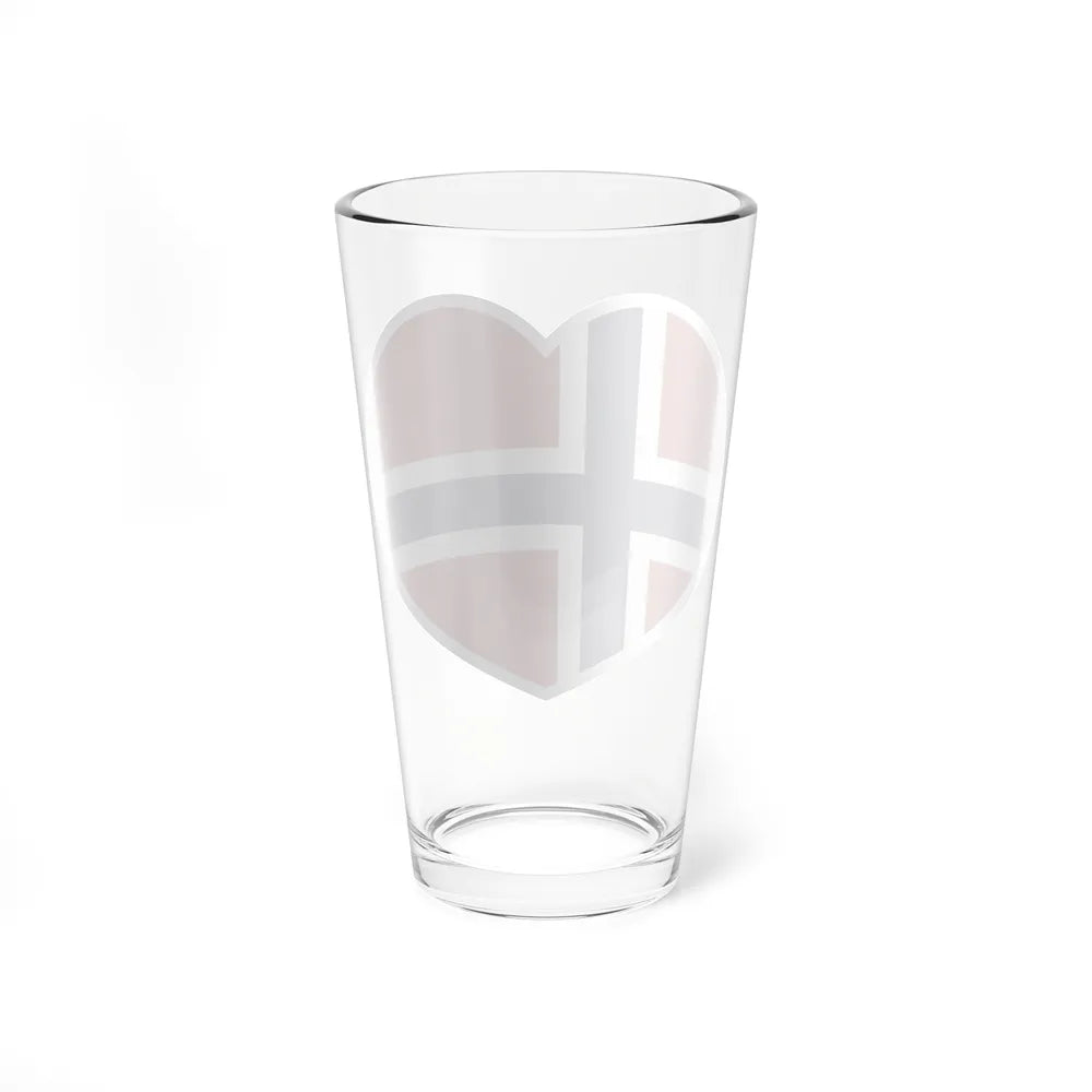 Heart Flag of Norway - Pint Glass 16oz-Go Mug Yourself